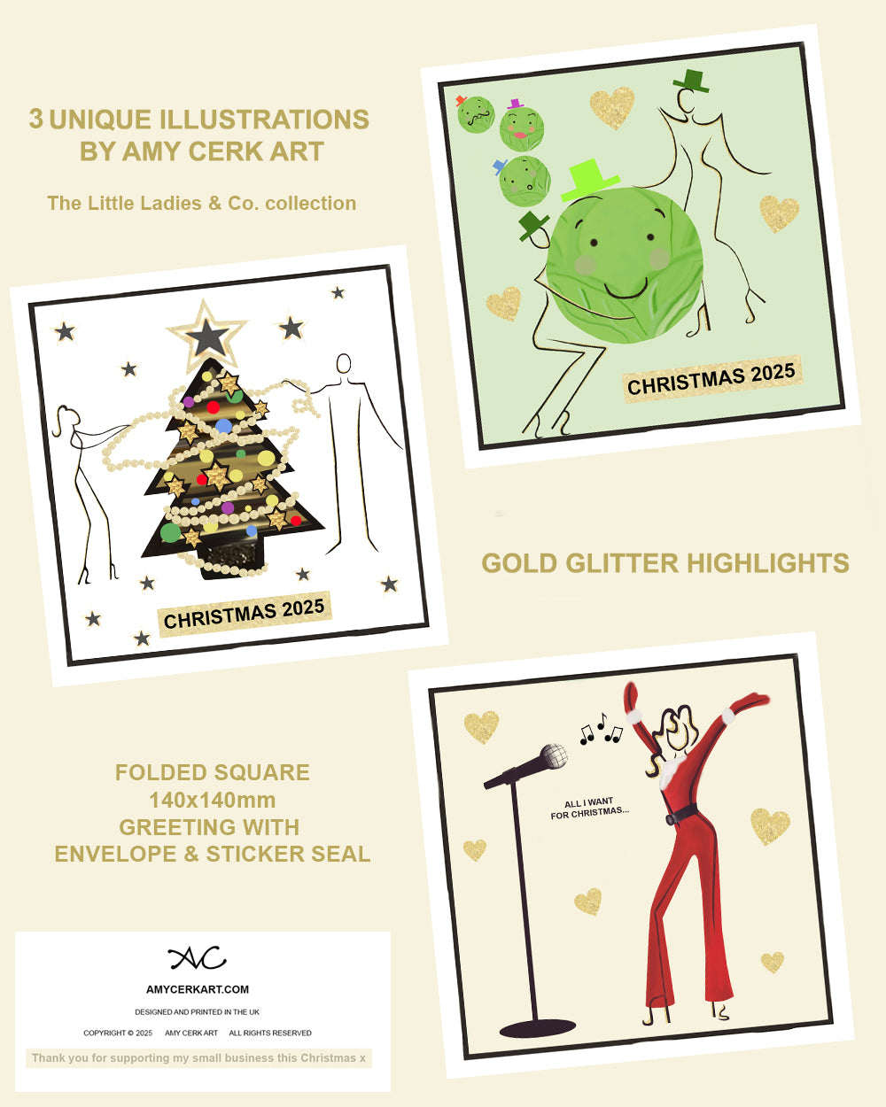 CHRISTMAS 2025 ILLUSTRATION CARDS - INDIVIDUAL DESIGNS