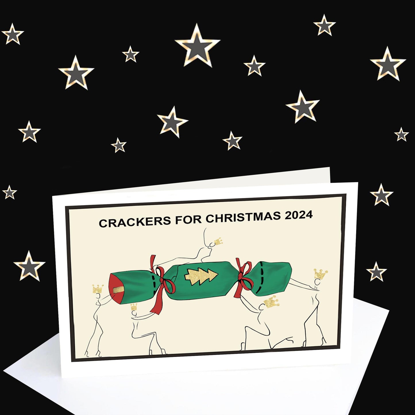 MULTI-PACK of various "Christmas 2024" greeting card designs, pack of 8