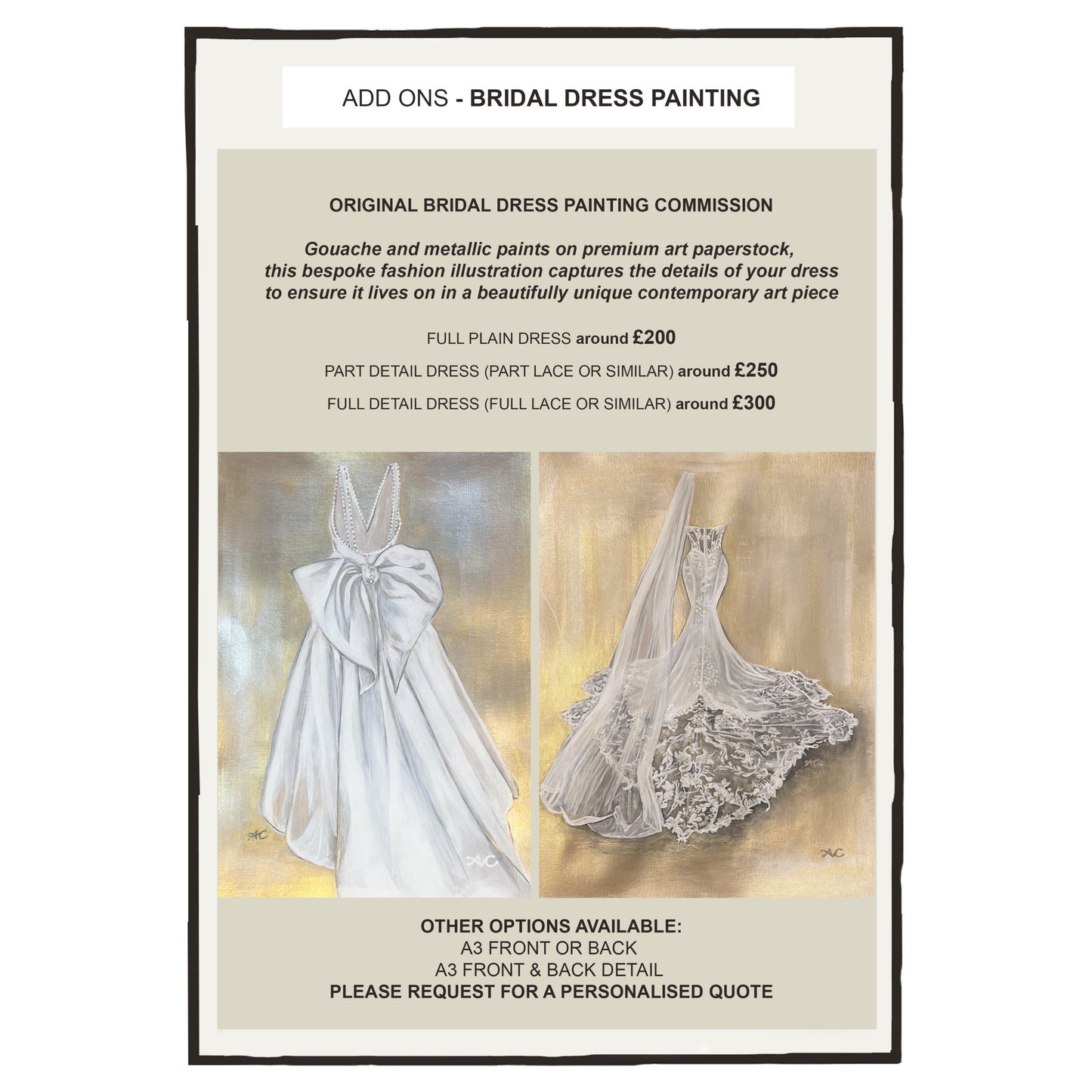 BRIDAL DRESS PAINTINGS