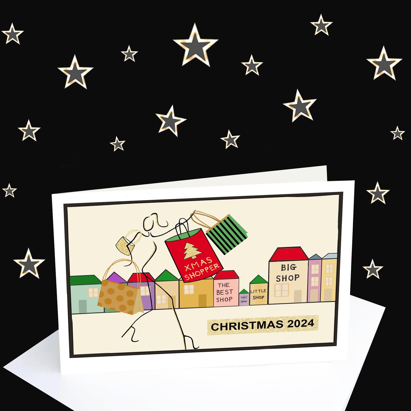 The "Christmas 2024" Shopper greeting card - PACKS AVAILABLE