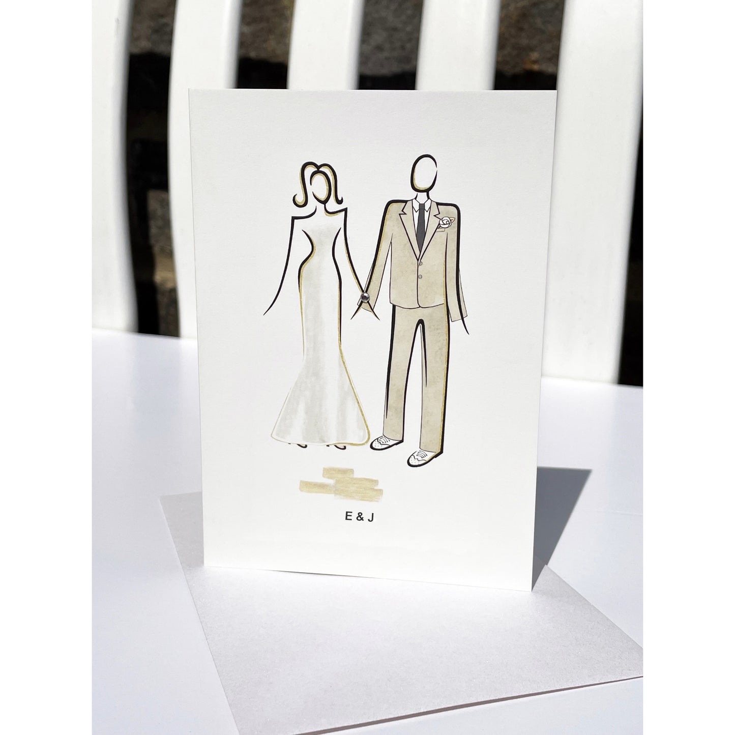 "A WONDERFUL WEDDING" Greeting Card - Personalise